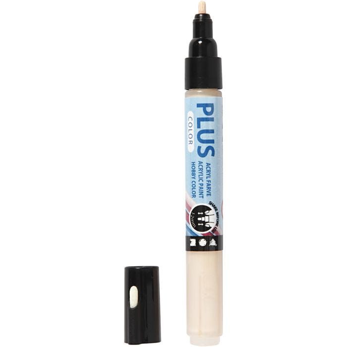 Feutres Plus Color, L : 14,5 cm, trait 1-2 mm, beige clair, 5,5 ml, 1 pièce