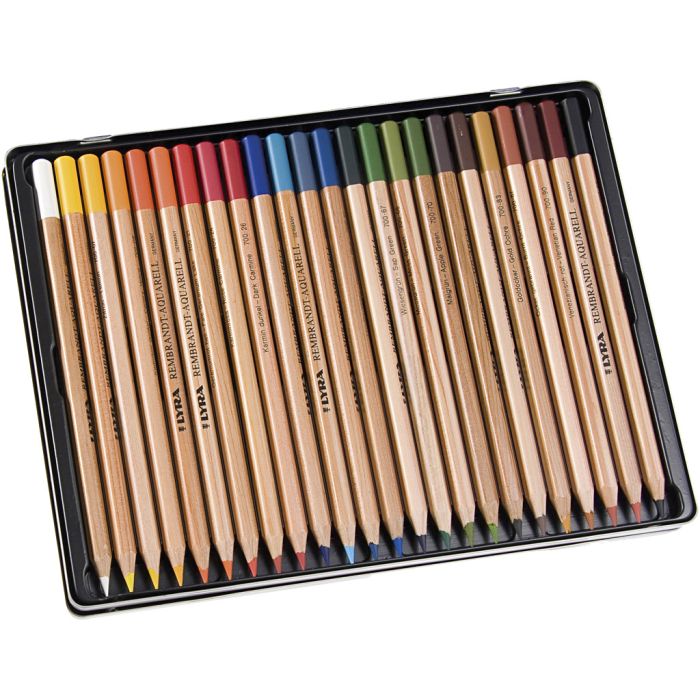 crayons aquarellables Lyra Rembrandt, ass. de couleurs, 24 pièces/ 1 Pq.
