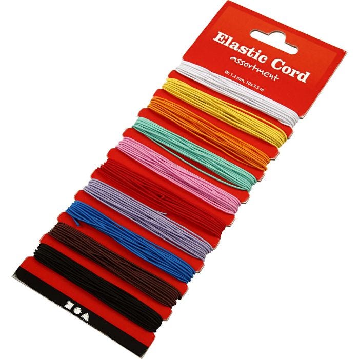 Cordon élastique, ép. 1 mm, 10x3.50 m/ 1 Pq.