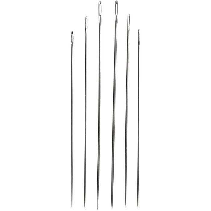 Aiguilles à repriser, 1-5, argent, 6pièces/ 1 Pq.