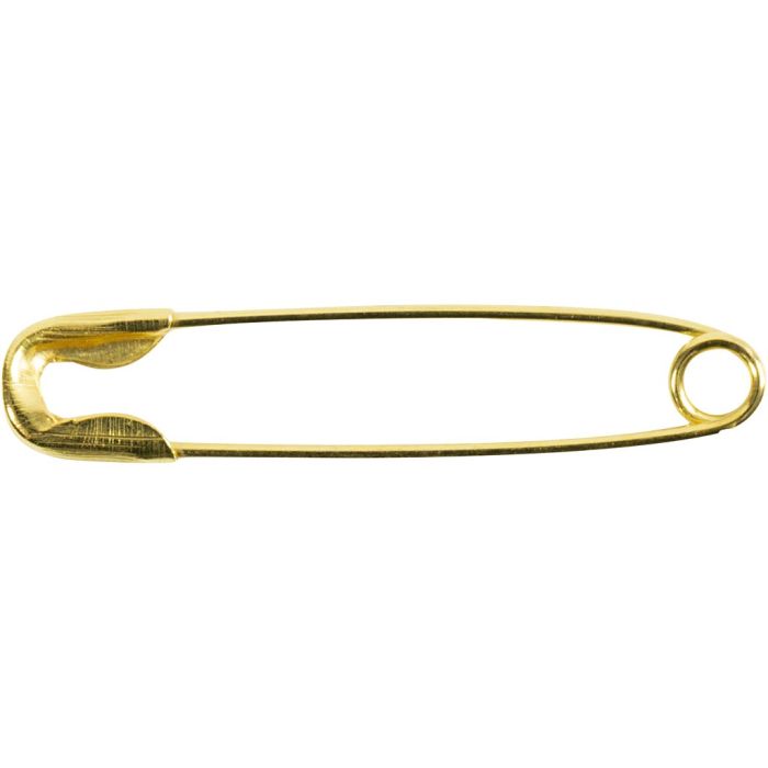 Epingles de sûreté, L : 22 mm, ép. 0,6 mm, or, 500 pièces/ 1 Pq.