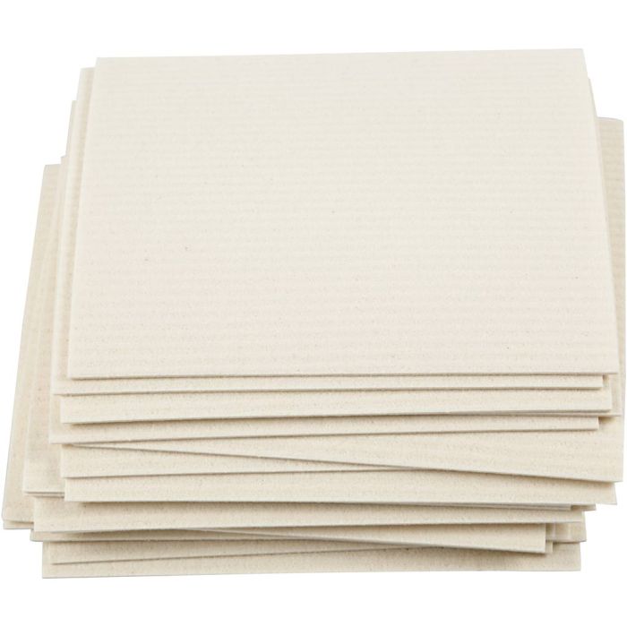 Chiffon éponge, dim. 17x19,5 cm, blanc cassé, 20 pièces/ 1 Pq.