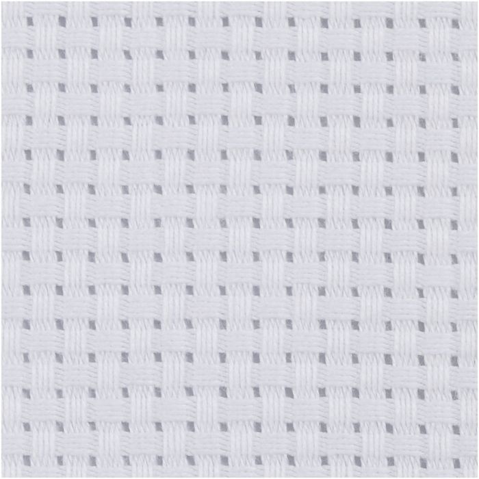 Toile point de croix Aida, 50x50 cm, 35 pts/10 cm, blanc, 1 pièce