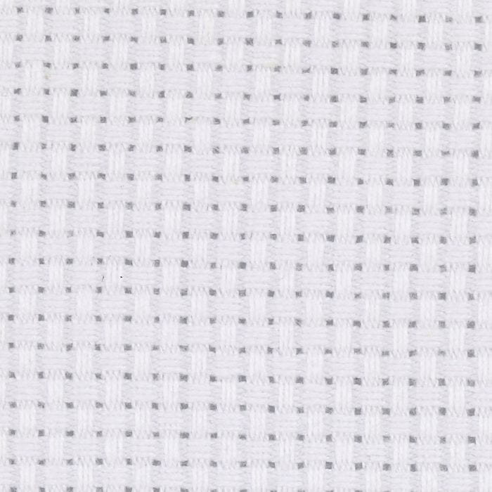 Toile point de croix Aida, 50x50 cm, 43 pts/10 cm, blanc, 1 pièce