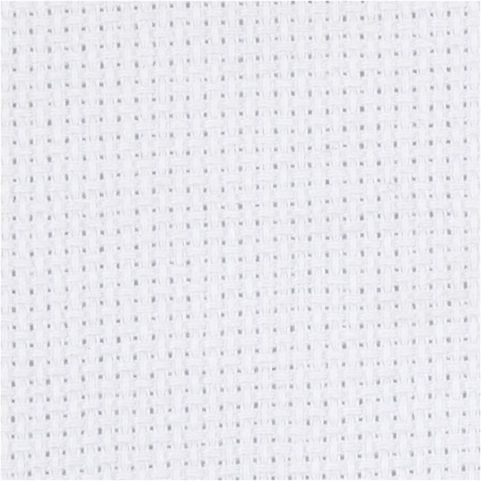 Toile points de croix Aida, dim. 50x50 cm, 70 pts/10 cm, blanc, 1 pièce
