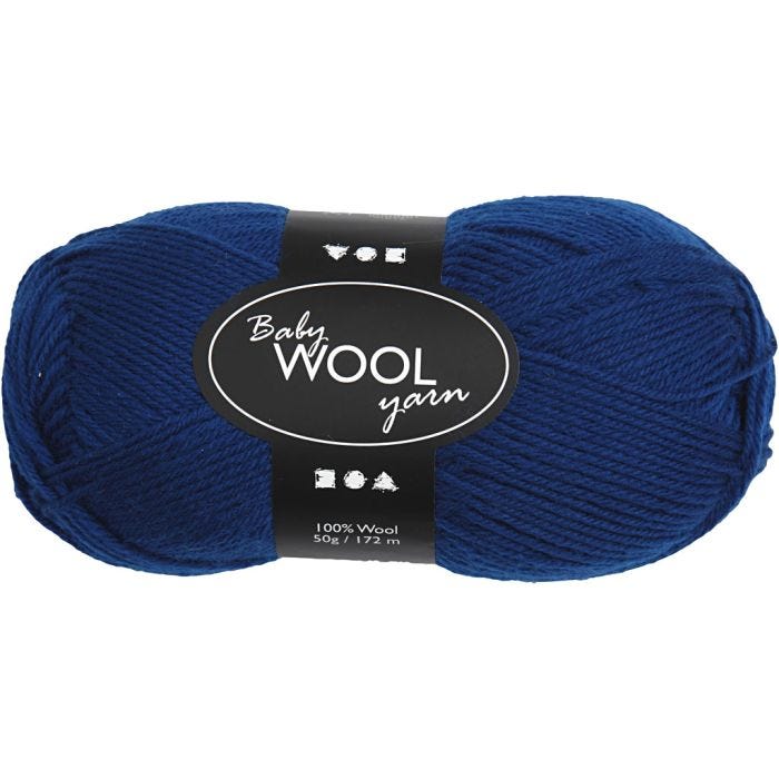 Laine pour bébé, L : 172 M, bleu foncé, 50gr/ 1 boule