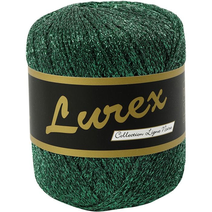 Pelote de Fil Pailleté, 160 M, vert, 25gr/ 1 boule