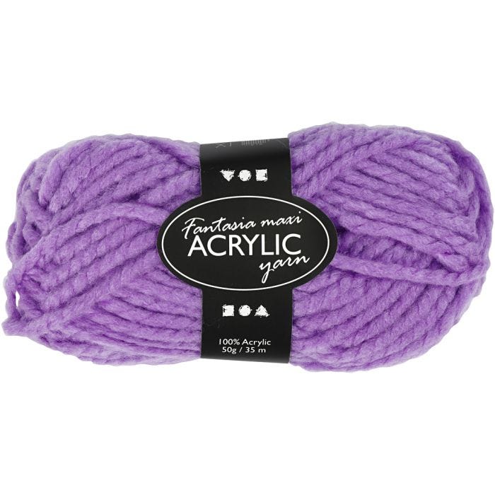 Pelote de laine acrylique Fantasia, 35 M, Maxi, violet, 50gr/ 1 boule