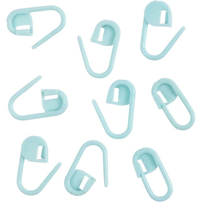 Marqueur de maille, L : 22 mm, bleu clair, 30 pièces/ 1 Pq.