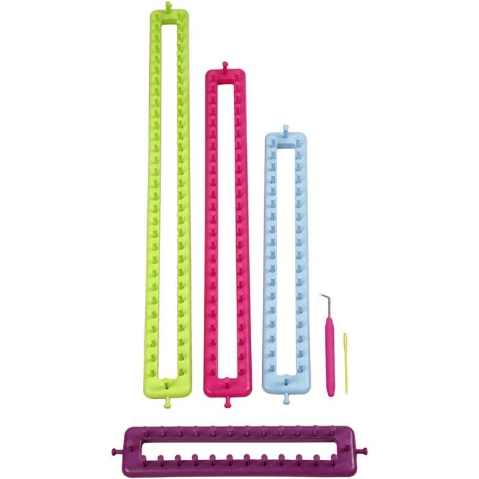Métier à tricoter, 25-35-45-55 cm, 1 set