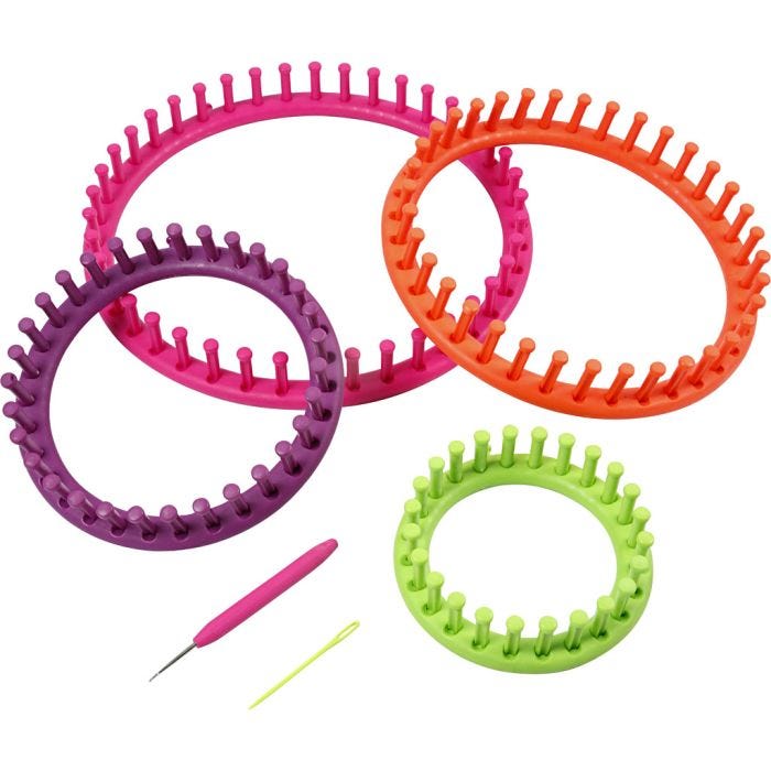 Métier à tricoter, 12-17-22-27 cm, 1 set