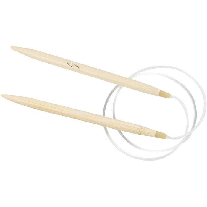 Aiguilles à tricoter circulaires, 80 cm, 8 mm, 1 pièce