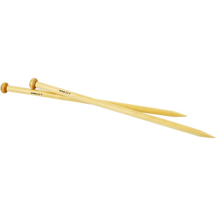 Aiguilles à tricoter, 35 cm, 12 mm, 1 paire