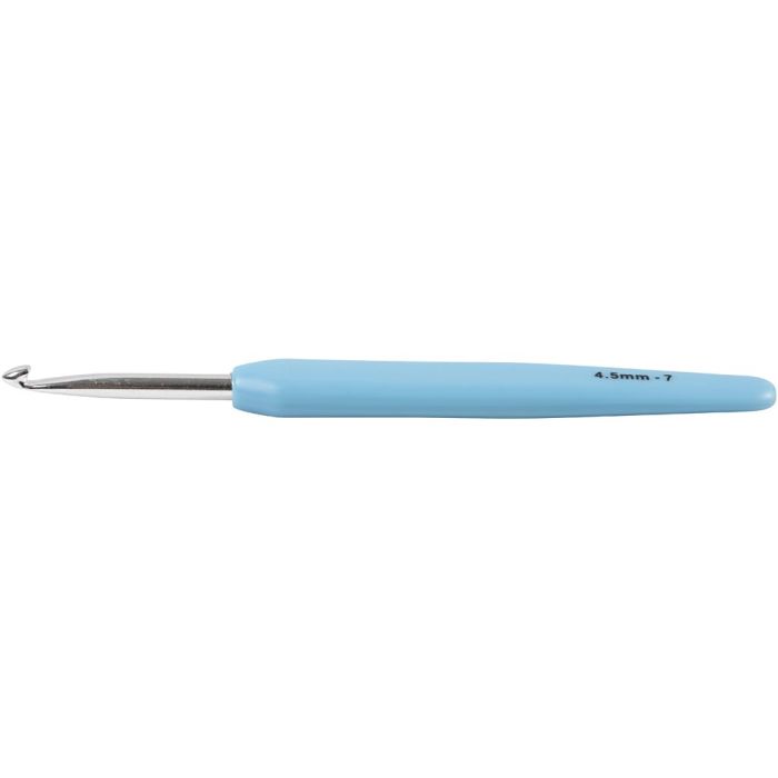 Crochet, 4,5, L : 13,3 cm, dim. 4,5 mm, bleu clair, 1 pièce