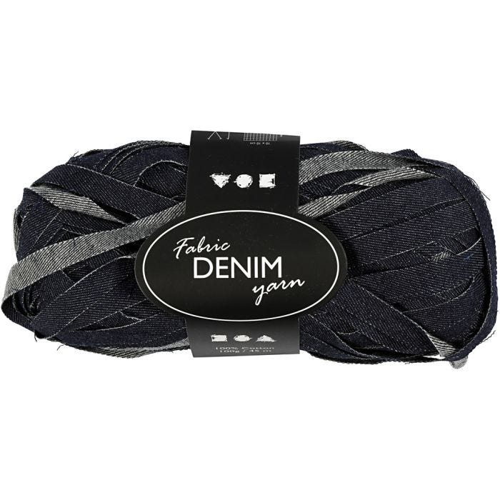 Pelote Textile Denim, 45 M, bleu, 100gr/ 1 boule