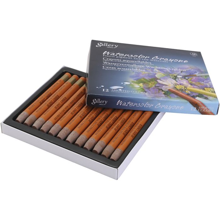 Pastels à la cire aquarellables, burnt umber, 12 pièces/ 1 Pq.