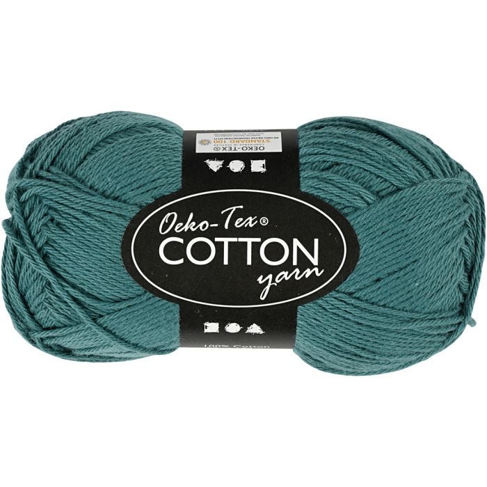 Pelote de fil de coton, 8/4, L : 170 M, pétrole, 50gr/ 1 boule
