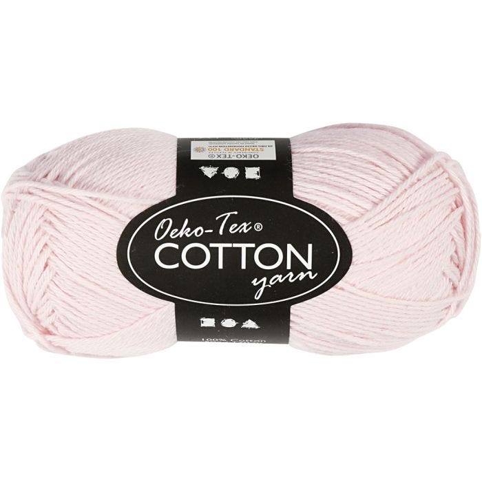 Fil de coton, 8/4, L : 170 M, dusty rose, 50 gr/ 1 boule