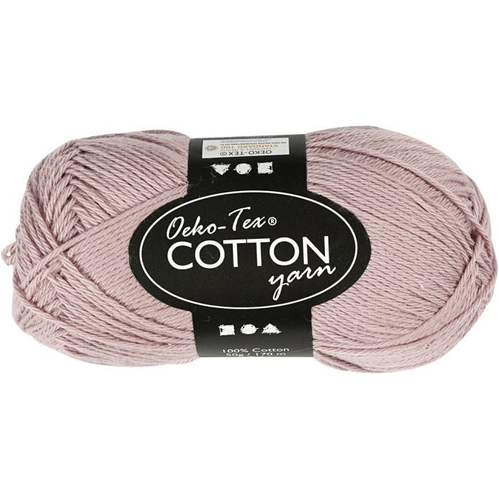 Pelote de fil de coton, 8/4, L : 170 M, lavande, 50gr/ 1 boule