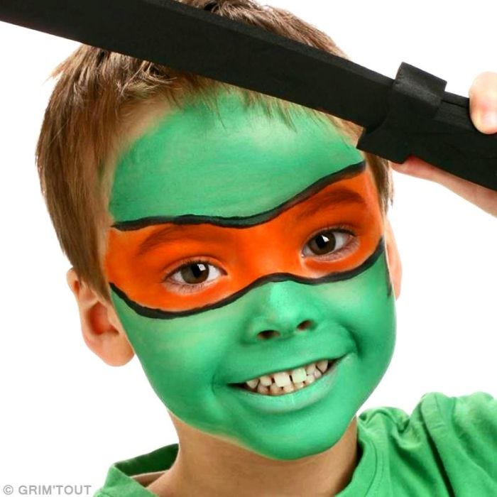 Maquillage tortue ninja : Michelangelo