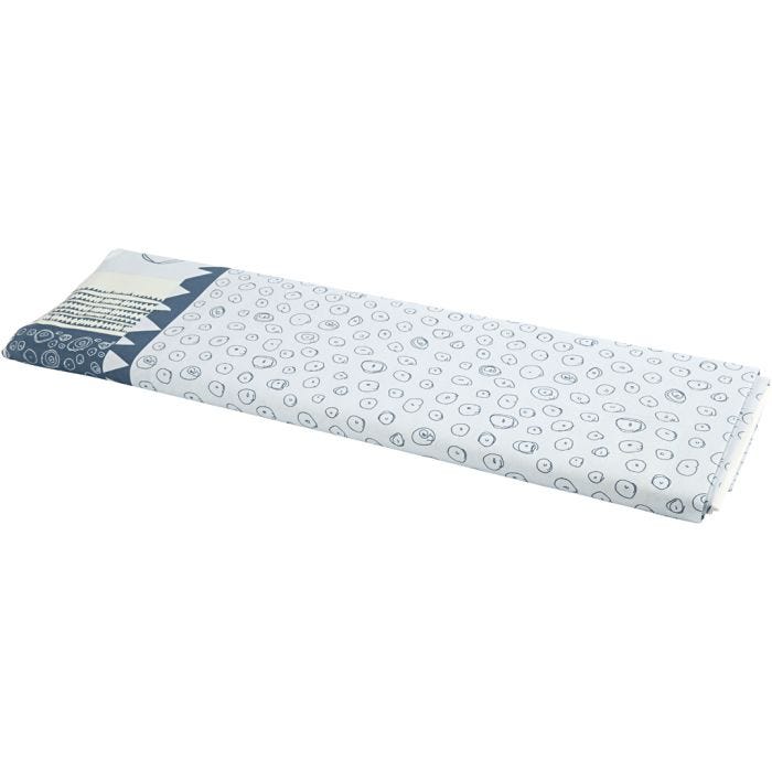 Tissu, L : 145 cm, 140 gr, bleu, 10m/ 1 rouleau