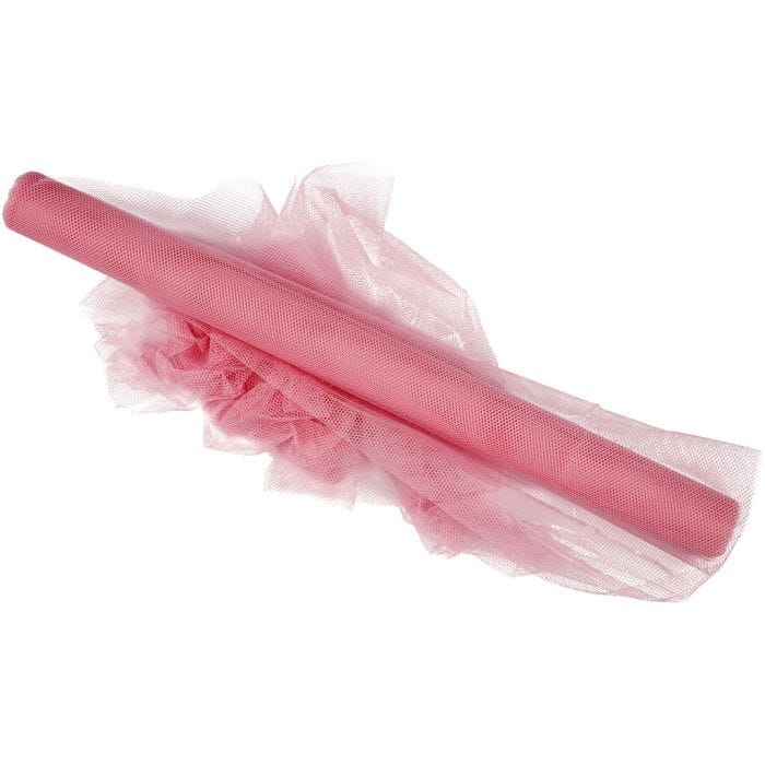 Tulle, 50 cm, rose, 5m/ 1 rouleau
