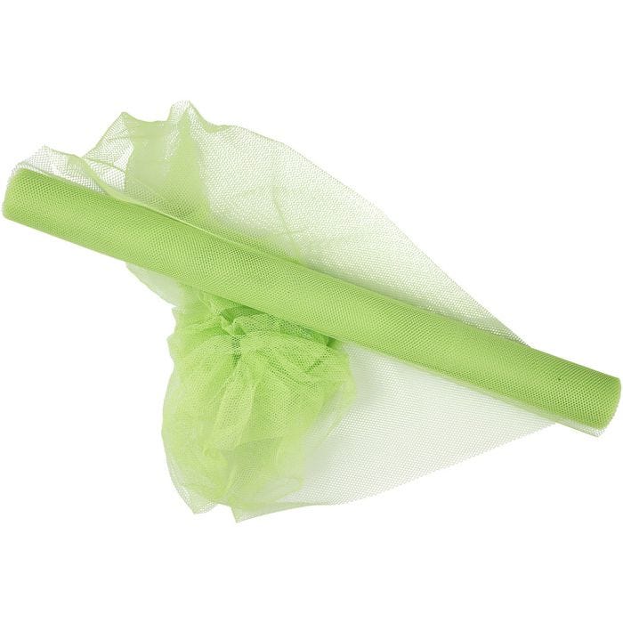Tulle, L : 50 cm, vert néon, 5m/ 1 rouleau