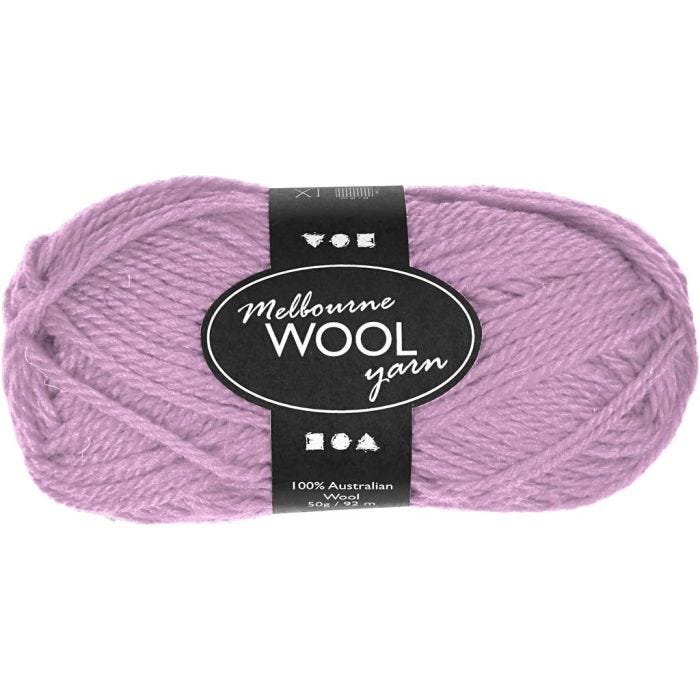 Pelote de laine Melbourne, 92 M, rose, 50gr/ 1 boule
