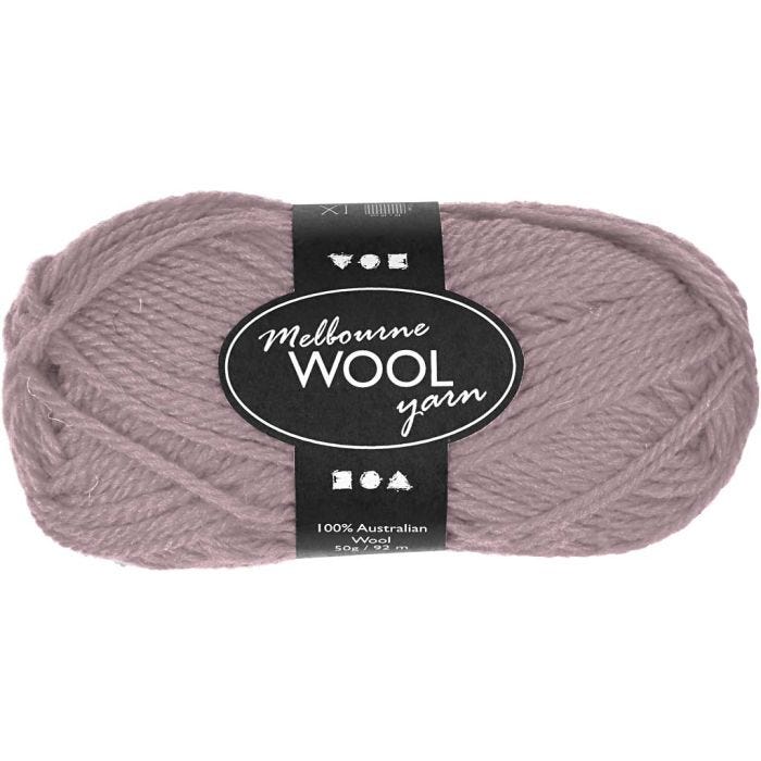 Pelote de laine Melbourne, 92 M, mauve clair, 50gr/ 1 boule