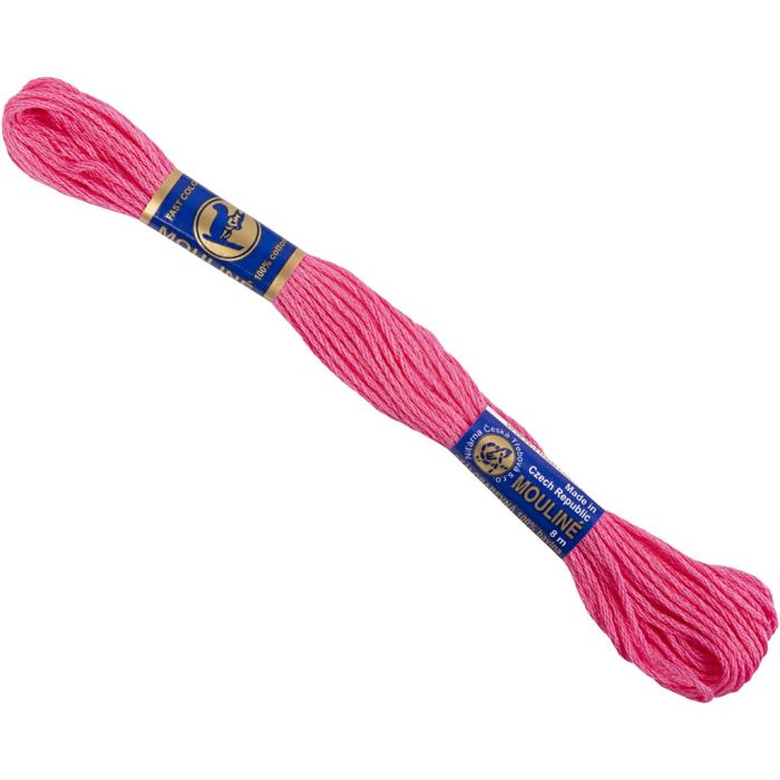 Fil à broder, rose, 12x8 m/ 1 Pq.