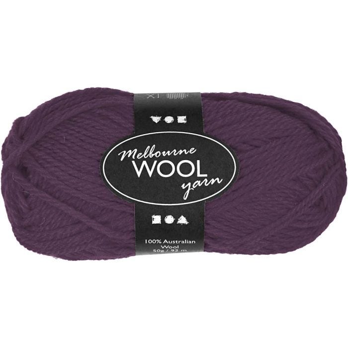 Pelote de laine Melbourne, 92 M, violet, 50gr/ 1 boule