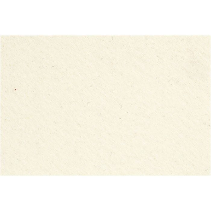 Feutrine synthétique, feuille 42x60 cm, ép. 3 mm, blanc cassé, 1 flles