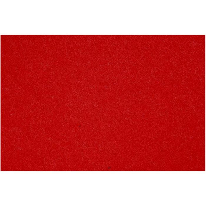 Feutrine synthétique, feuille 42x60 cm, ép. 3 mm, rouge, 1 flles