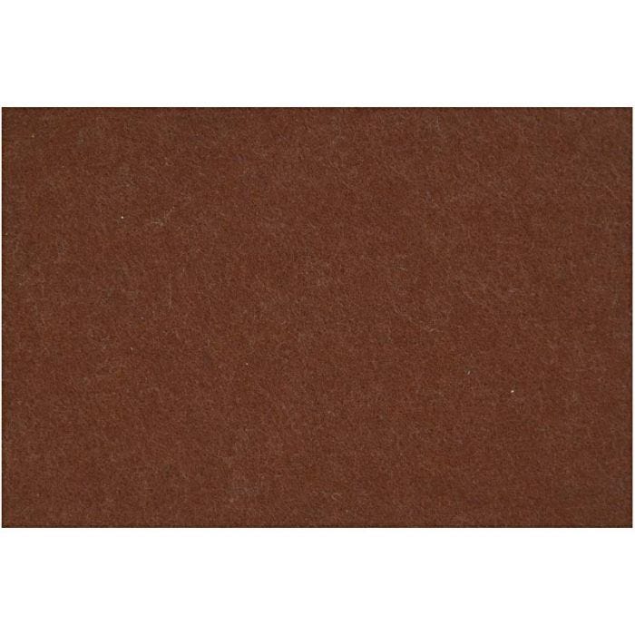 Feutrine synthétique, feuille 42x60 cm, ép. 3 mm, brun, 1 flles