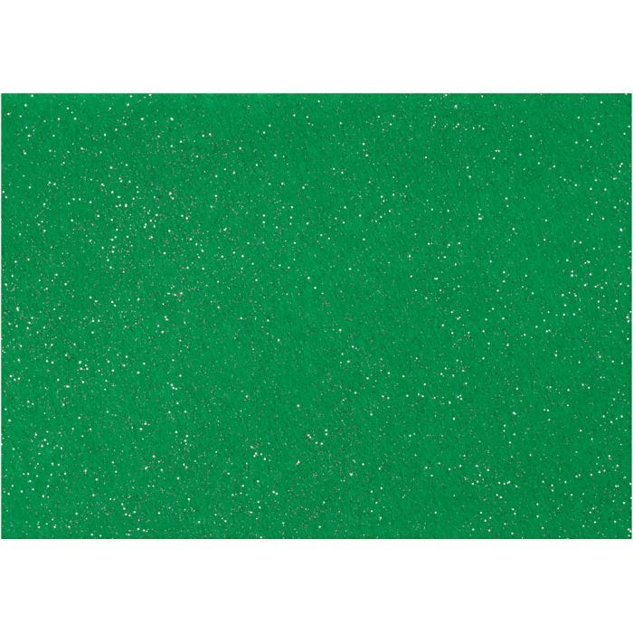 Feutrine synthétique, A4, feuille 210x297 mm, ép. 1 mm, vert, 10 flles/ 1 Pq.