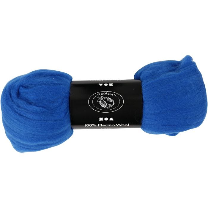 Laine Mérinos, 21 my, cabalt transparent, 100gr/ 1 Pq.