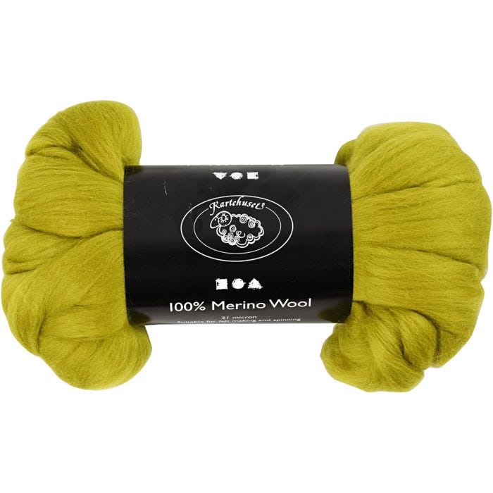 Laine Mérinos, 21 my, lemon, 100gr/ 1 Pq.