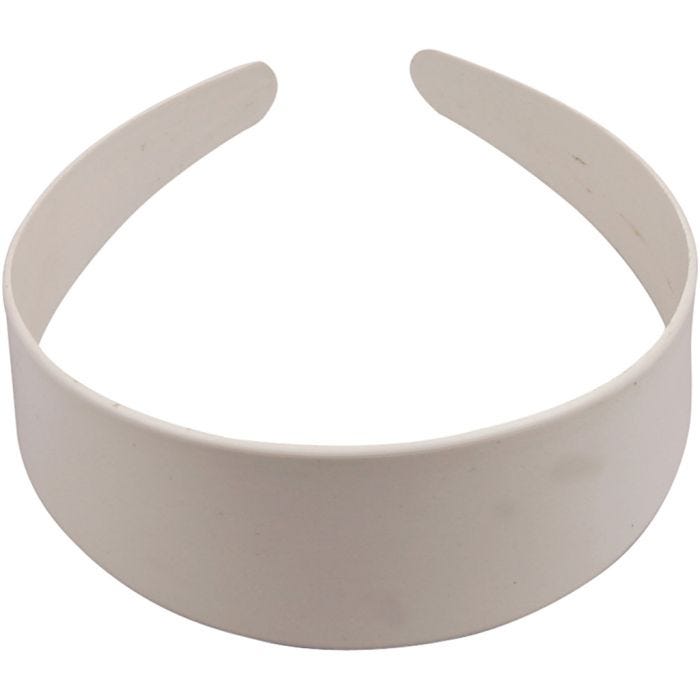Diadème, 40 mm, blanc, 1 pièce