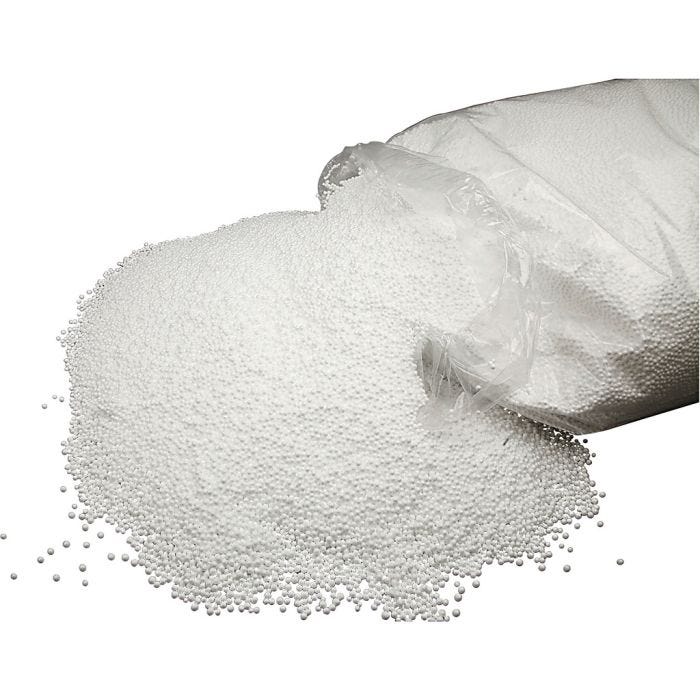 Granules de polystyrène, dim. 5 mm, blanc, 100L/ 1 sac