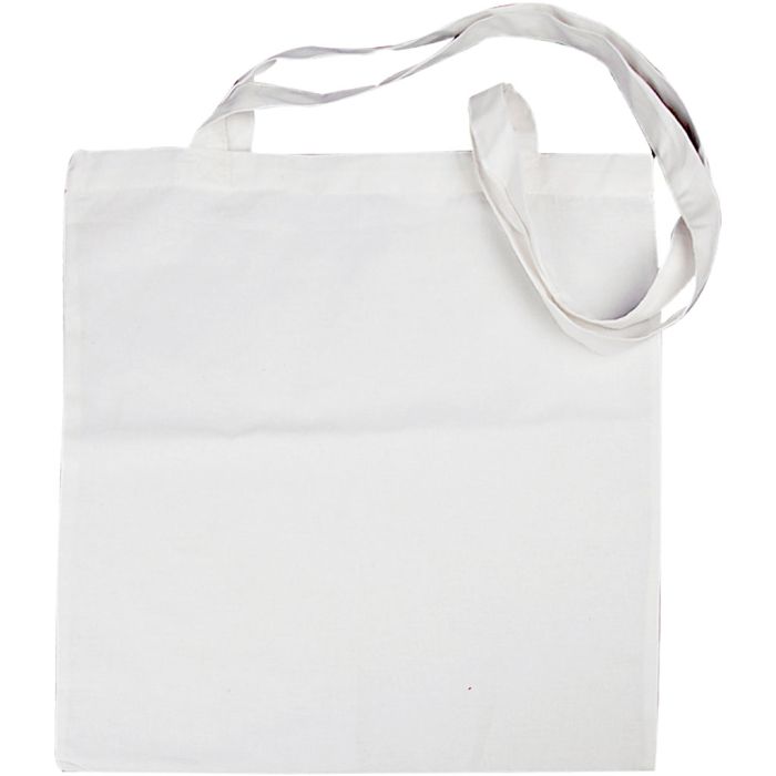 Sac à provisions, dim. 38x42 cm, 130 gr, blanc, 10 pièces/ 1 Pq.