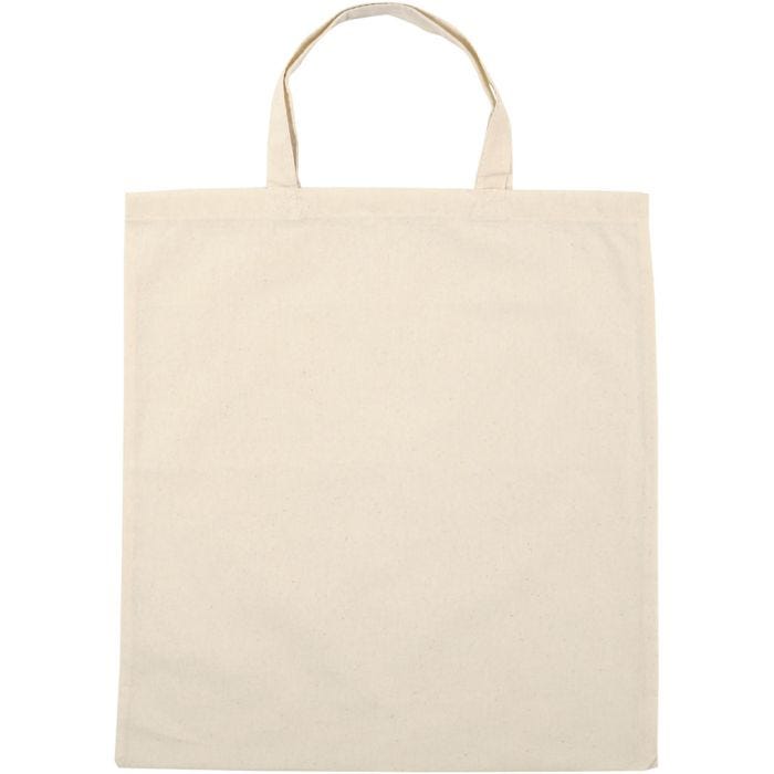 Sac fourre-tout , dim. 38x42 cm, 145 gr, naturel clair, 5pièces/ 1 Pq.