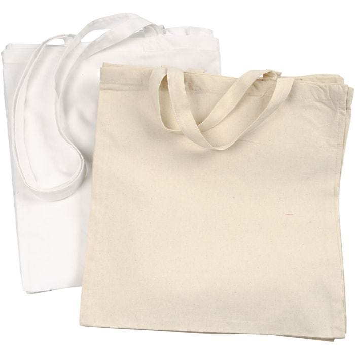 Sac Fourre-Tout, 135 gr, blanc, naturel clair, 2x10 pièces/ 1 Pq.