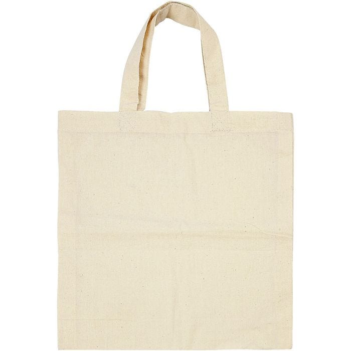 Sac fourre-tout , dim. 27,5x30 cm, 135 gr, naturel clair, 5pièces/ 1 Pq.