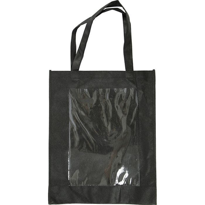 Sac personnalisables, dim. 42x34x12 cm, noir, 1 pièce