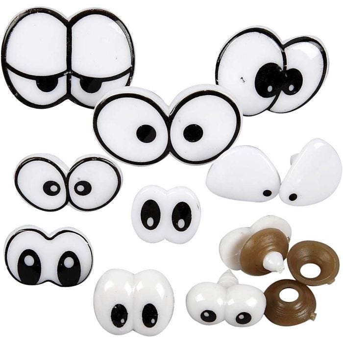 Yeux Amusants, 2-3 cm, 200ass./ 1 Pq.