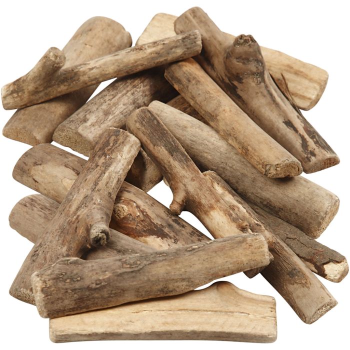Mélange de bois, L : 6-14 cm, ép. 15 mm, 610 gr/ 1 Pq.