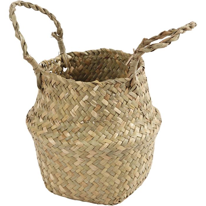 Panier en jonc de mer, H : 7/15 cm, d 16 cm, 1 pièce