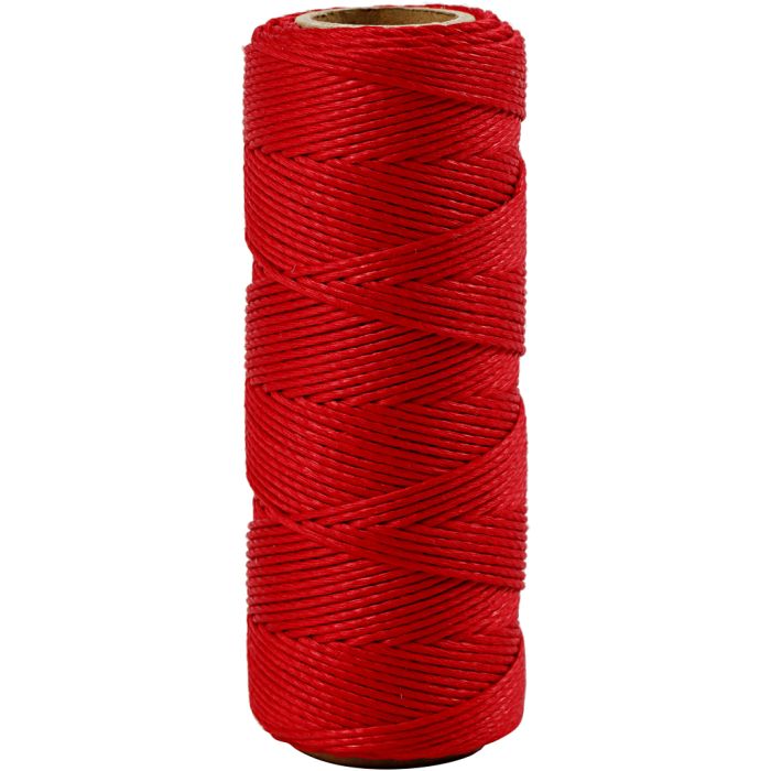 Fil de bambou, ép. 1 mm, rouge, 65 m/ 1 rouleau