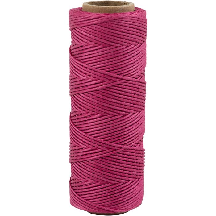 Fil de bambou, ép. 1 mm, rose foncé, 65 m/ 1 rouleau