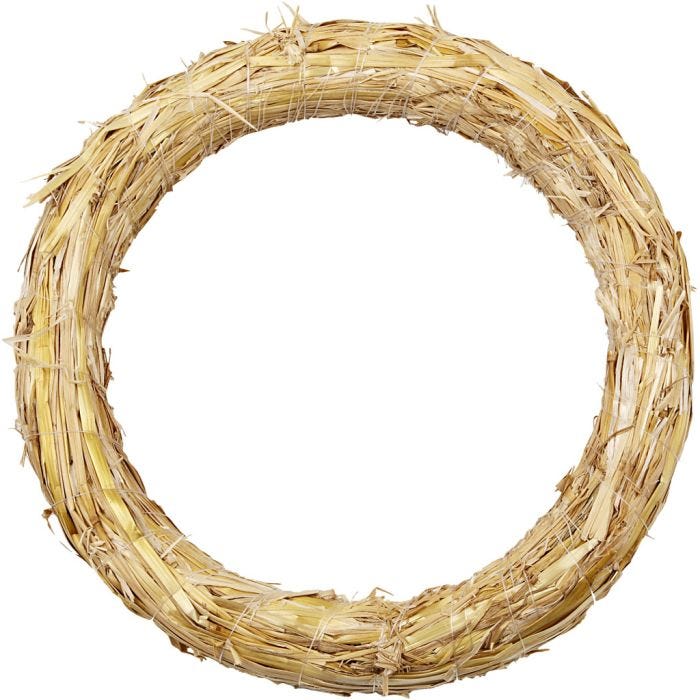 Couronne en paille, 27 cm, 3 cm, 1 pièce
